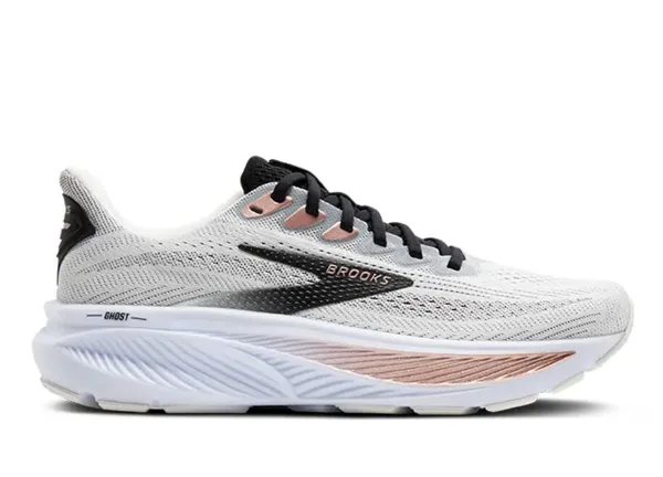 Brooks Women's Ghost 17 White/Black/Rose Gold (105)