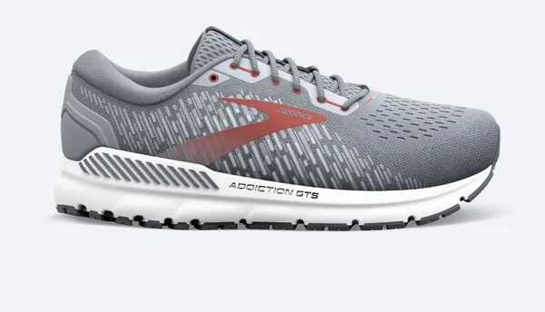 Brooks Men's Addiction GTS 15 Grey/Ebony/Chili Oil (043)