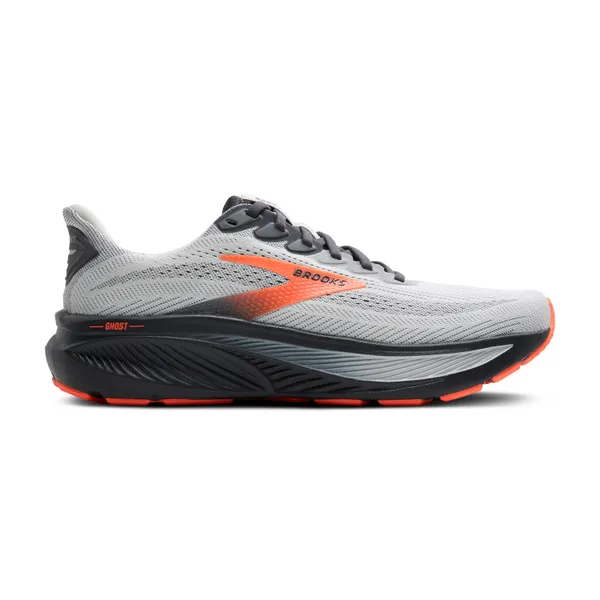 Brooks Men's Ghost 17 Oyster Mushroom/Orange/Ebony (048)